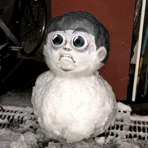 《个性雪人》再袭 日本推民的创意在大雪中依然发挥极致