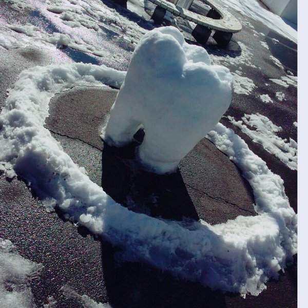 个性雪人,下雪,创意在大雪中