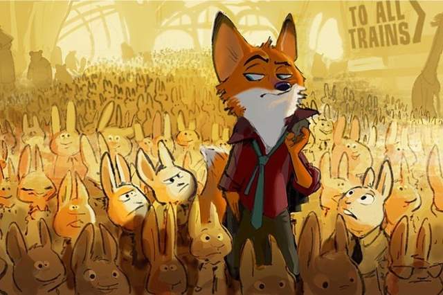疯狂动物城,兔子和狐狸,迪斯尼动画