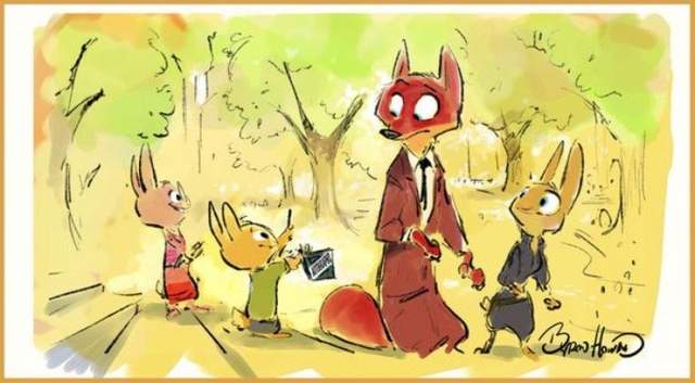 疯狂动物城,兔子和狐狸,迪斯尼动画