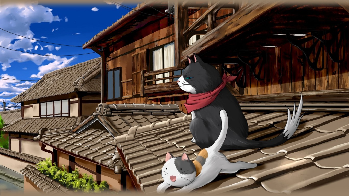 猫的报恩 桌面壁纸 宫崎骏