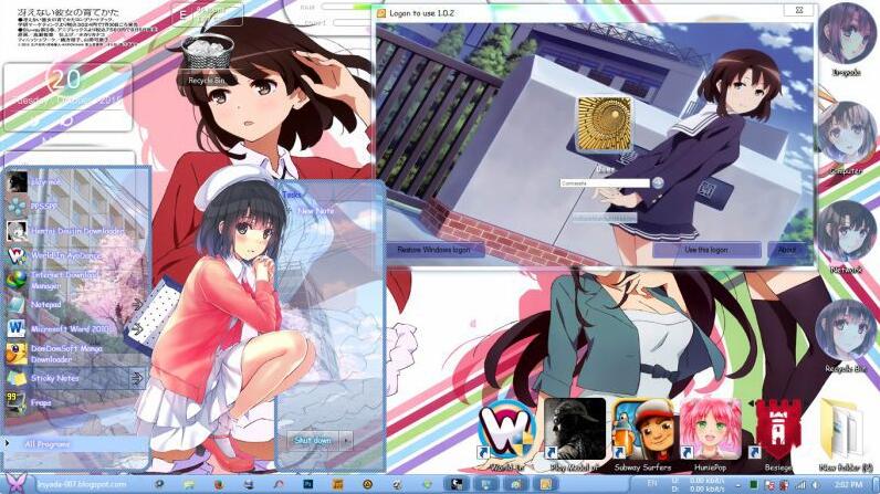 路人女主的养成方法,加藤惠,win7主题