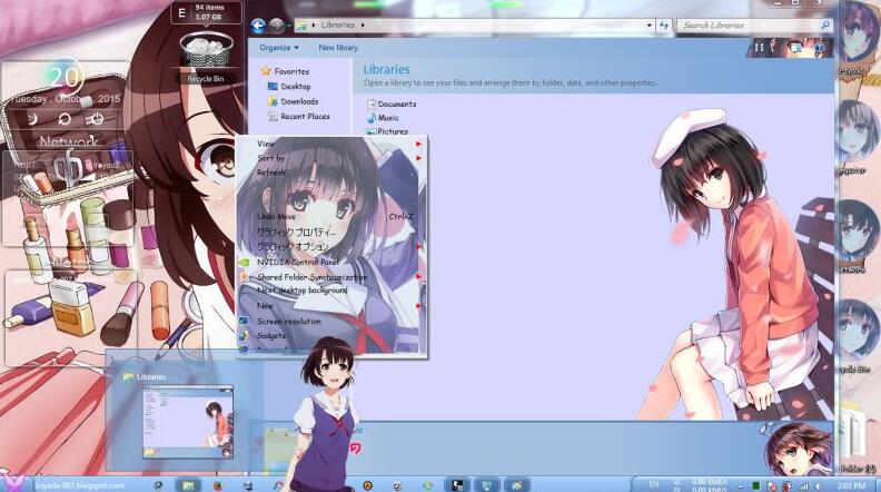 路人女主的养成方法,加藤惠,win7主题