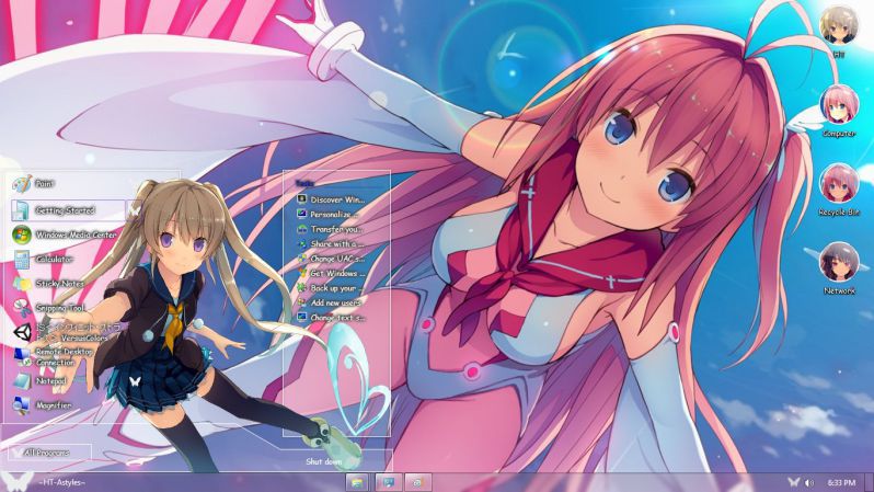 苍之彼方的四重奏,win7主题,萌化