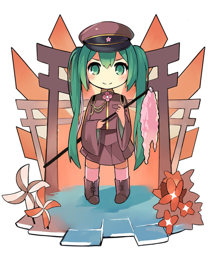 Q版miku初音未来 P站手绘图下载