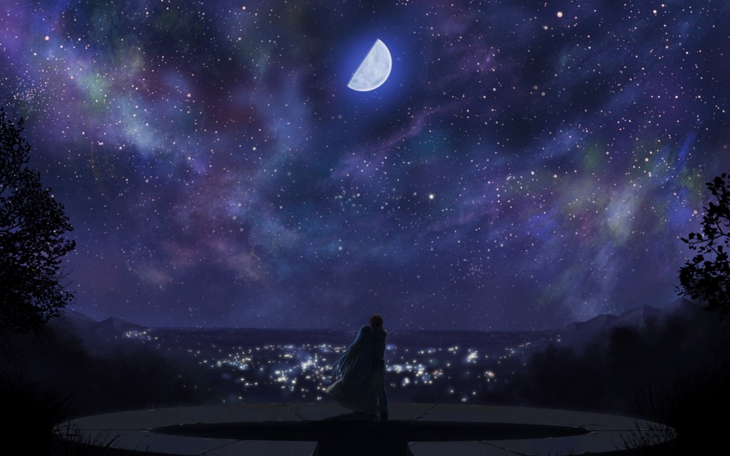 动漫中的星空壁纸:梦开始的地方