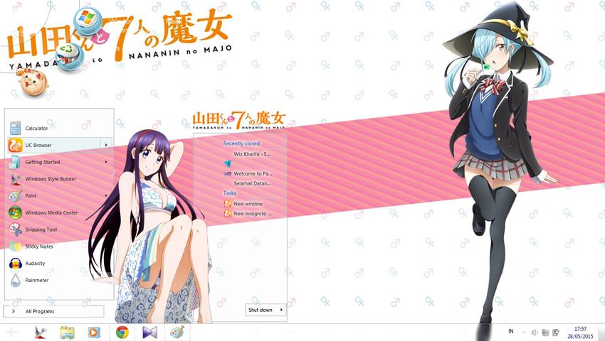 山田君,与7人魔女,win7主题,动漫电脑主题