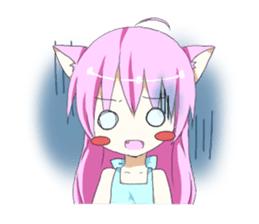 粉色,萝莉,猫耳娘,Nekoko,表情包,动漫表情