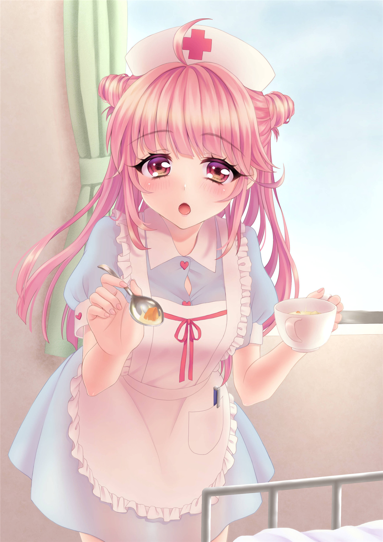 白丝护士手机壁纸 乖乖注射后就药到病除哦!(3