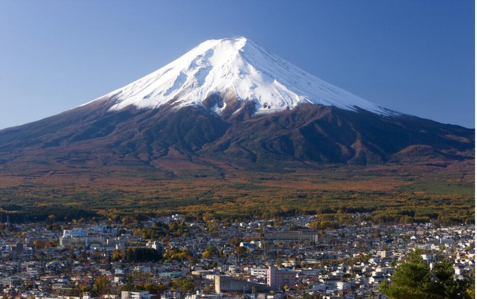 圣地巡礼,旅游,初冠雪,富士山,日本