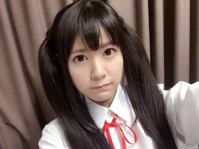声优竹达彩奈万圣节COS轻音少女阿梓喵 微胖的阿梓喵也是可爱呢