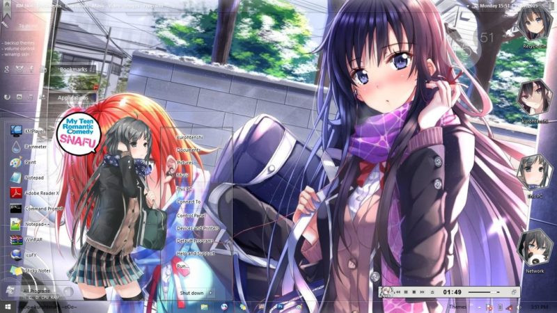 我的青春恋爱物语果然有问题 雪之下雪乃 win8\/win8.1动漫电脑主题下载