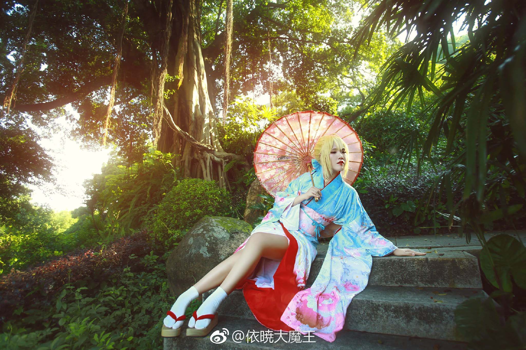 FGO 和服Saber 阿尔托莉亚 COS Fate
