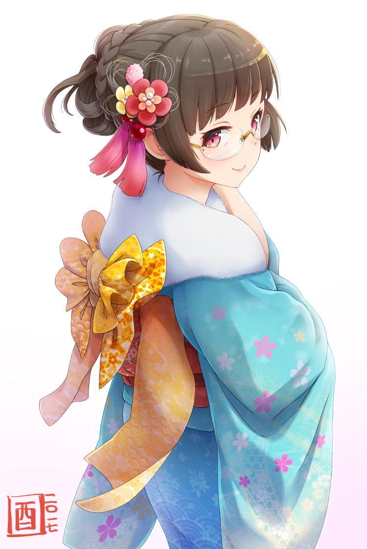 动漫本子,动漫和服少女,夏日祭