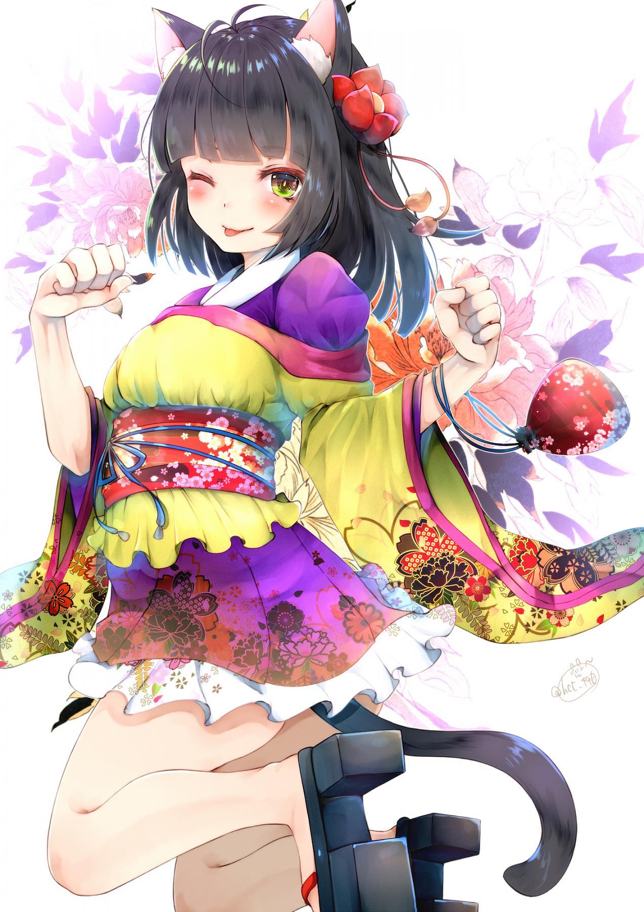 动漫本子,动漫和服少女,夏日祭