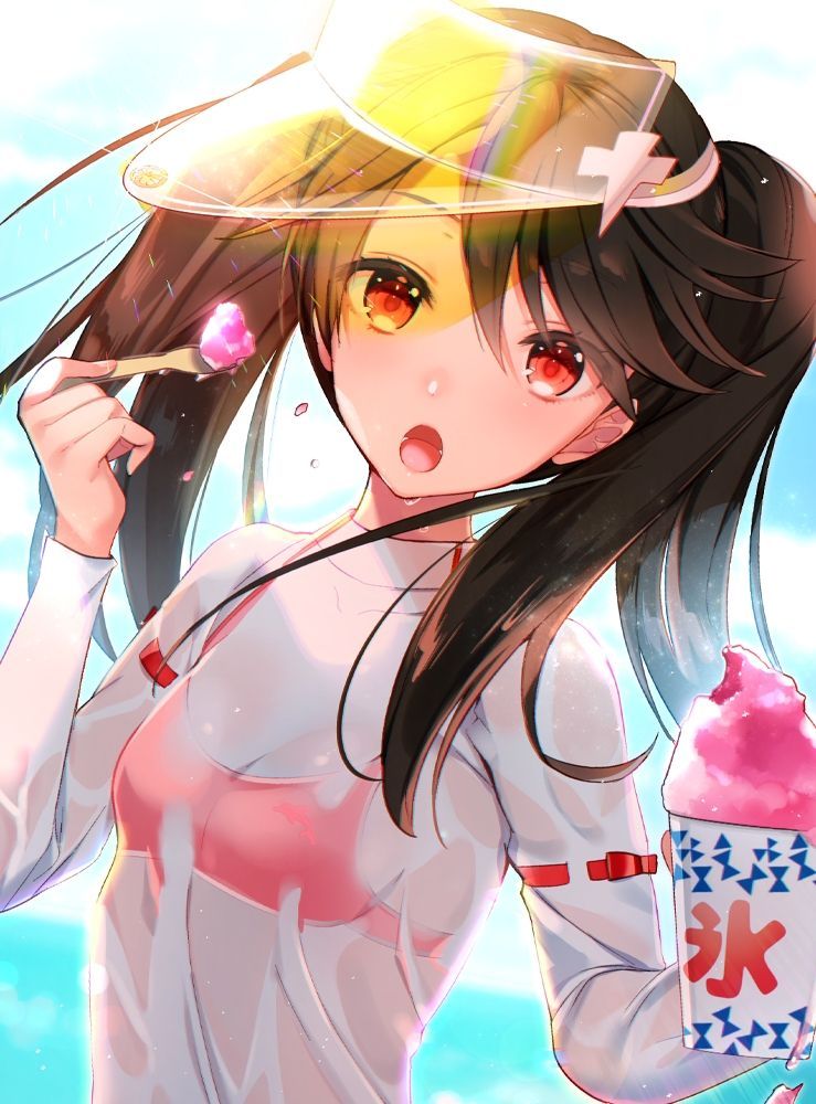 动漫本子,动漫福利图,动漫巨乳少女吃冰沙