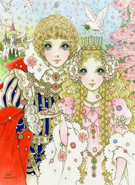 日本83岁插画师,高桥真琴,梦幻童话公主