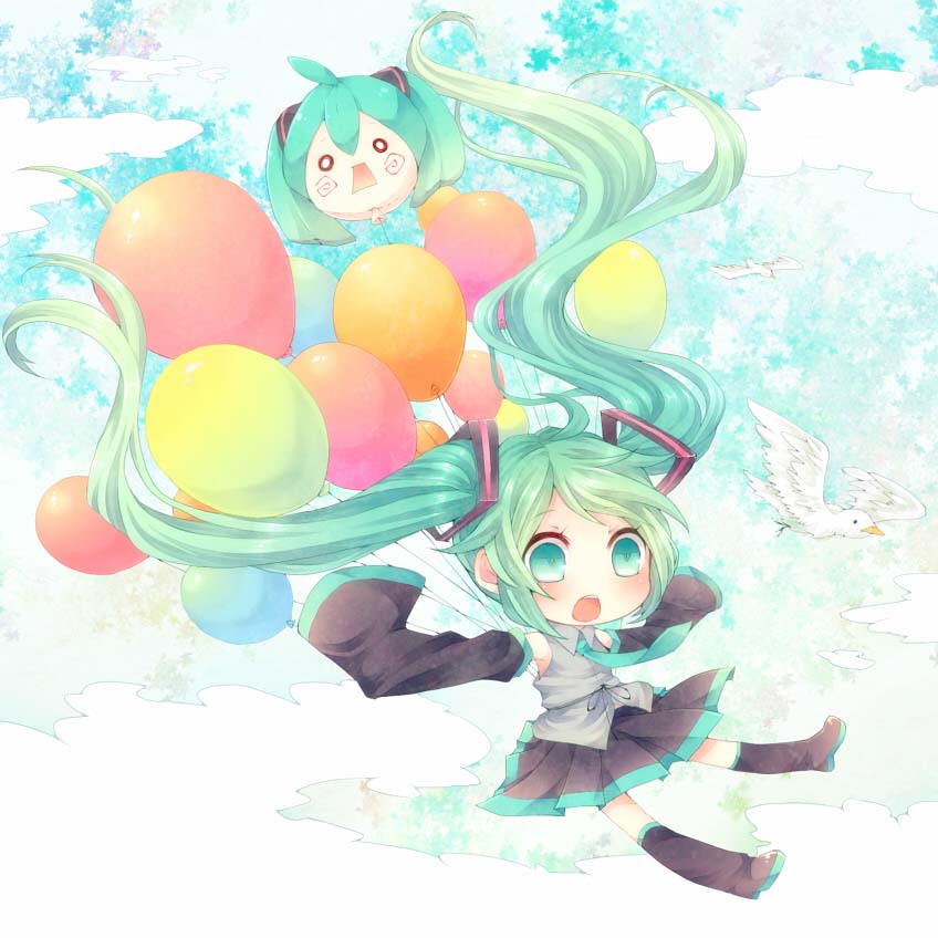 少女伴着气球升空 P站精选美图特辑 二次元动漫福利壁纸