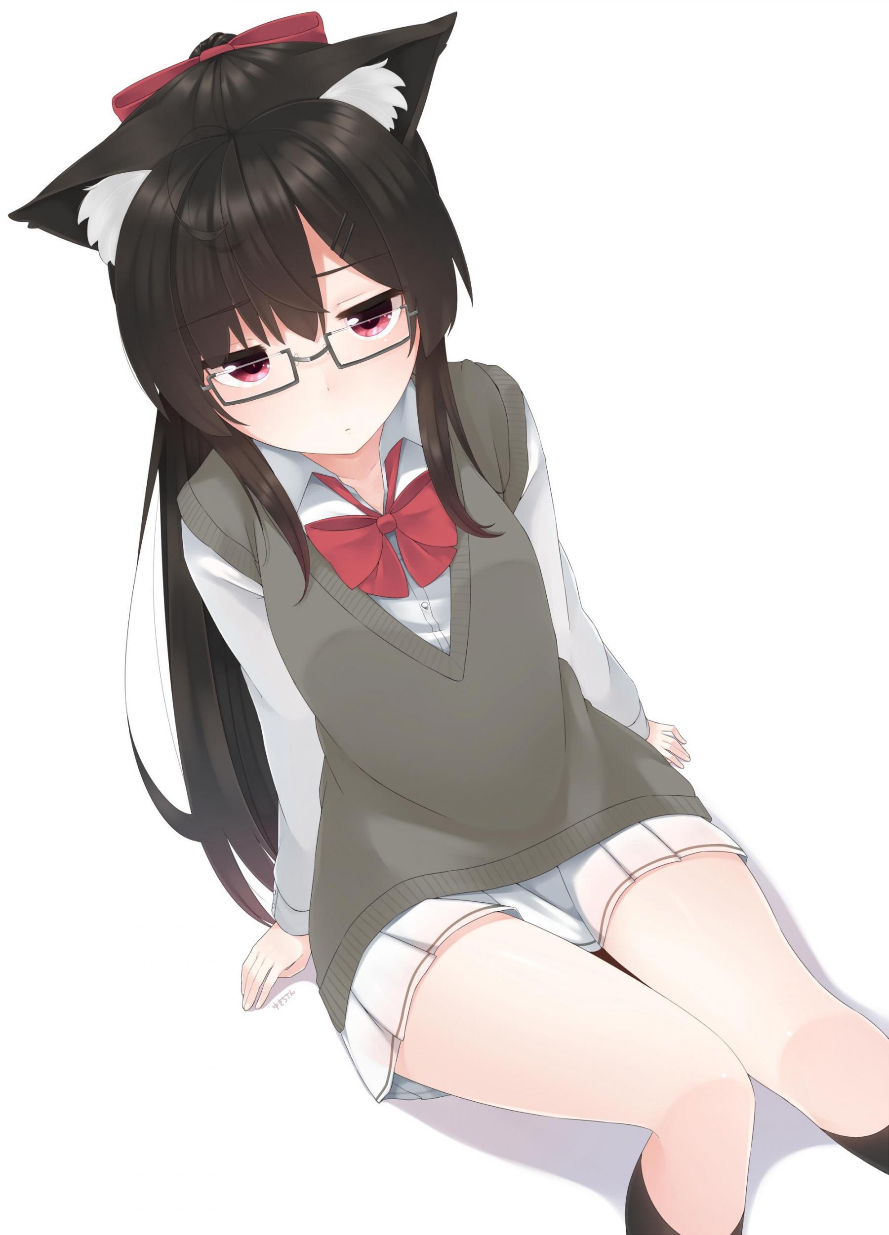动漫美少女壁纸,二次元扎马尾美少女,动漫福利