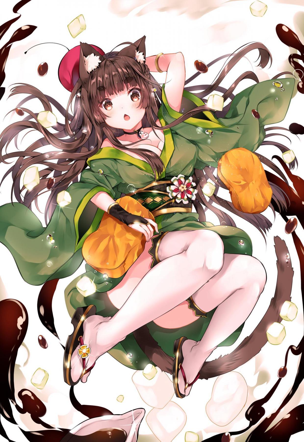 动漫猫耳娘壁纸,猫娘福利,兽耳娘本子