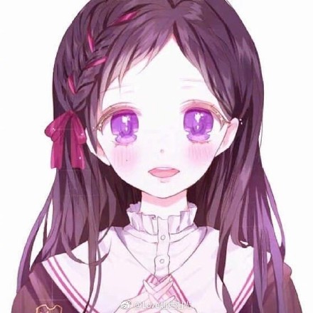 一见钟情一男一女分开动漫卡通情侣头像_动漫