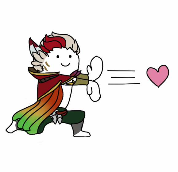 卡殿 发射小心心表情包下载