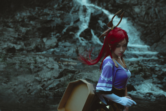 王者荣耀 御姐 长腿 伽罗 cosplay