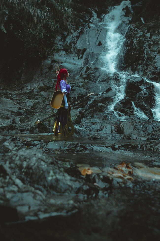 王者荣耀 御姐 长腿 伽罗 cosplay