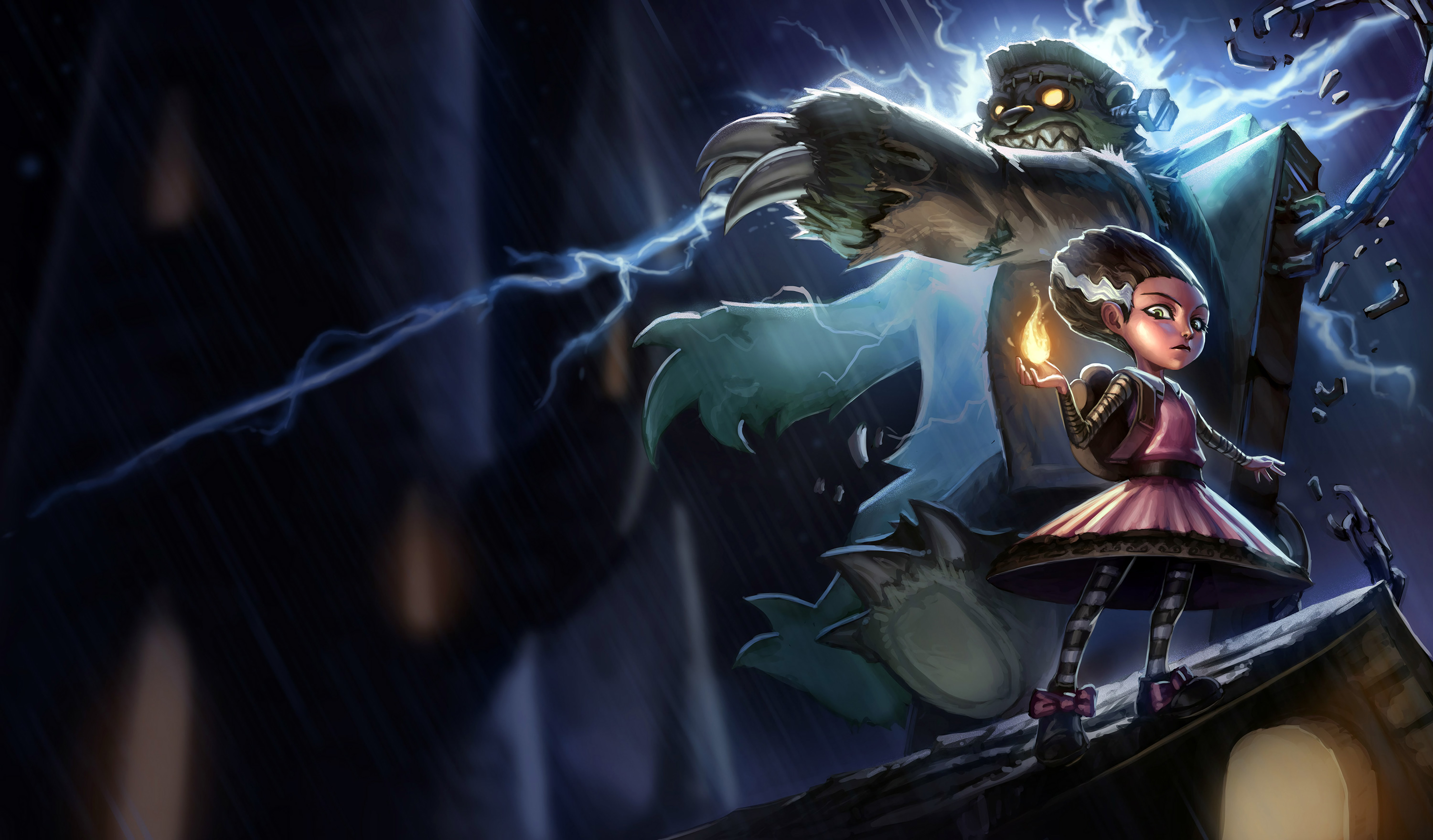 英雄联盟 黑暗之女 安妮 全皮肤高清原画游戏壁