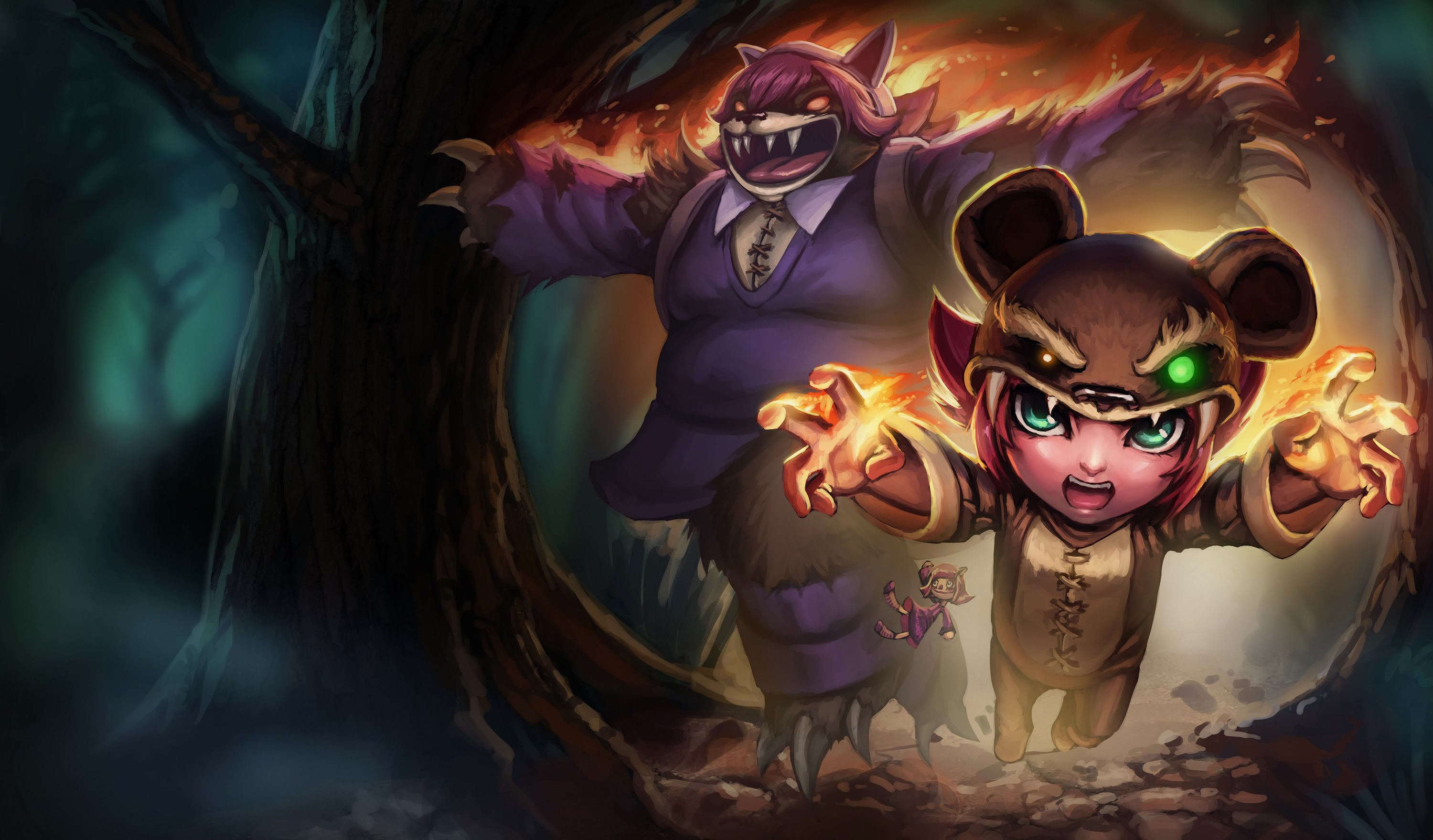 英雄联盟 黑暗之女 安妮 全皮肤高清原画游戏壁