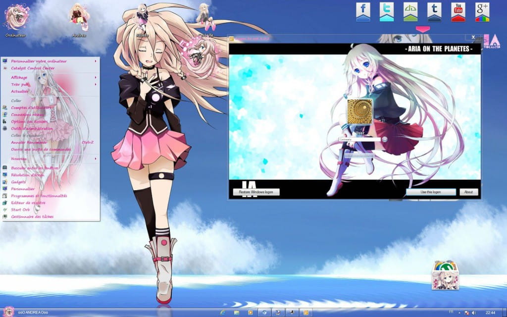 Vocaloid,IA,V4,win7主题,二次元,萌化 