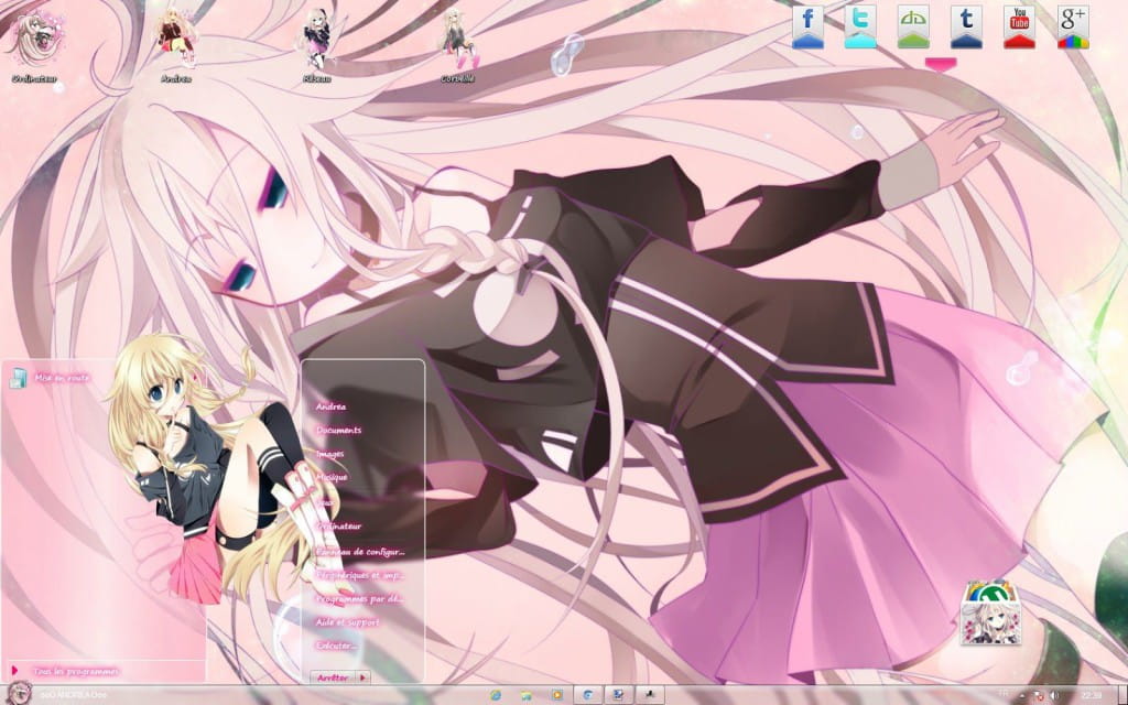 Vocaloid,IA,V4,win7主题,二次元,萌化 