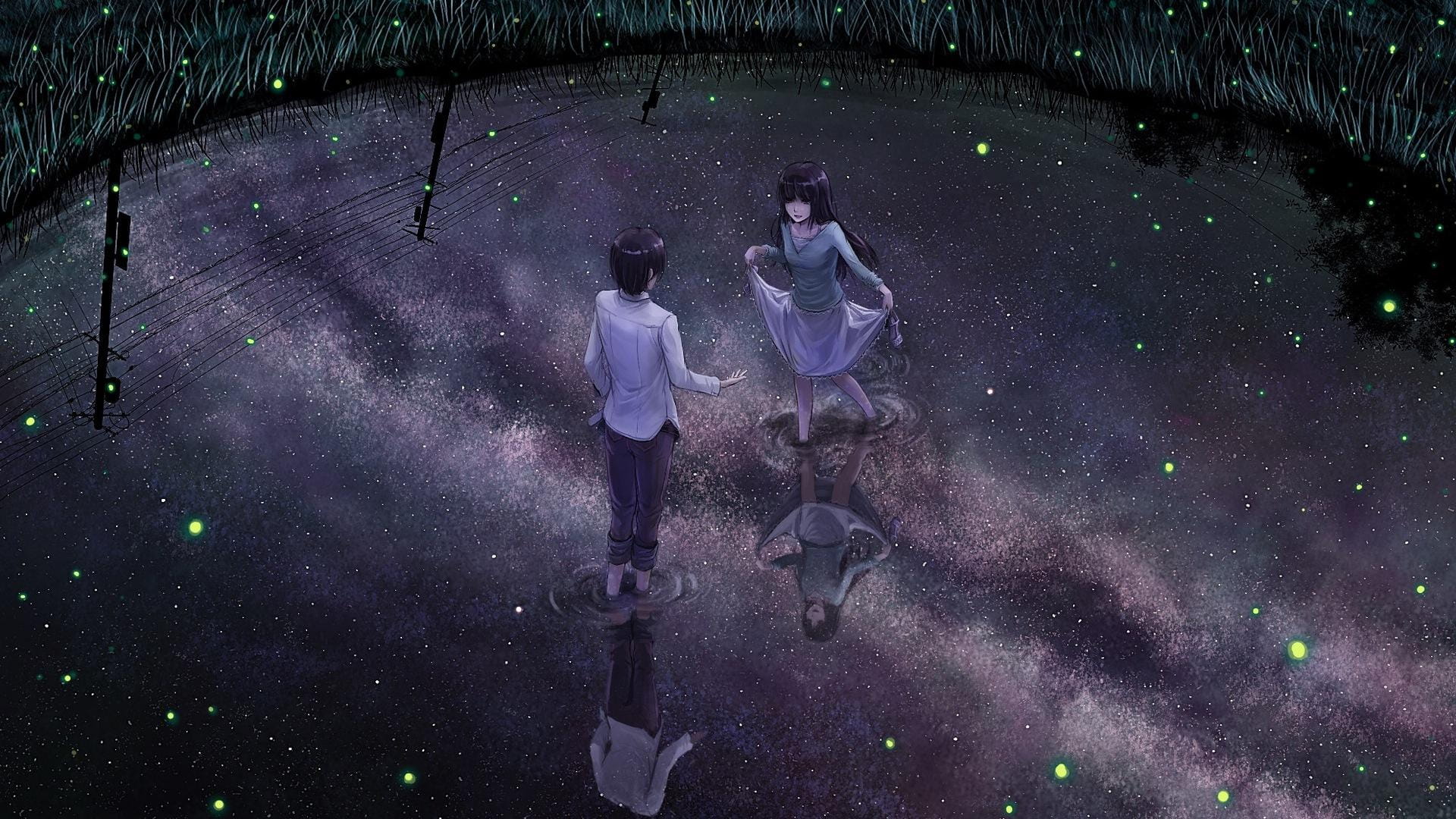 动漫,星空,唯美,夏季