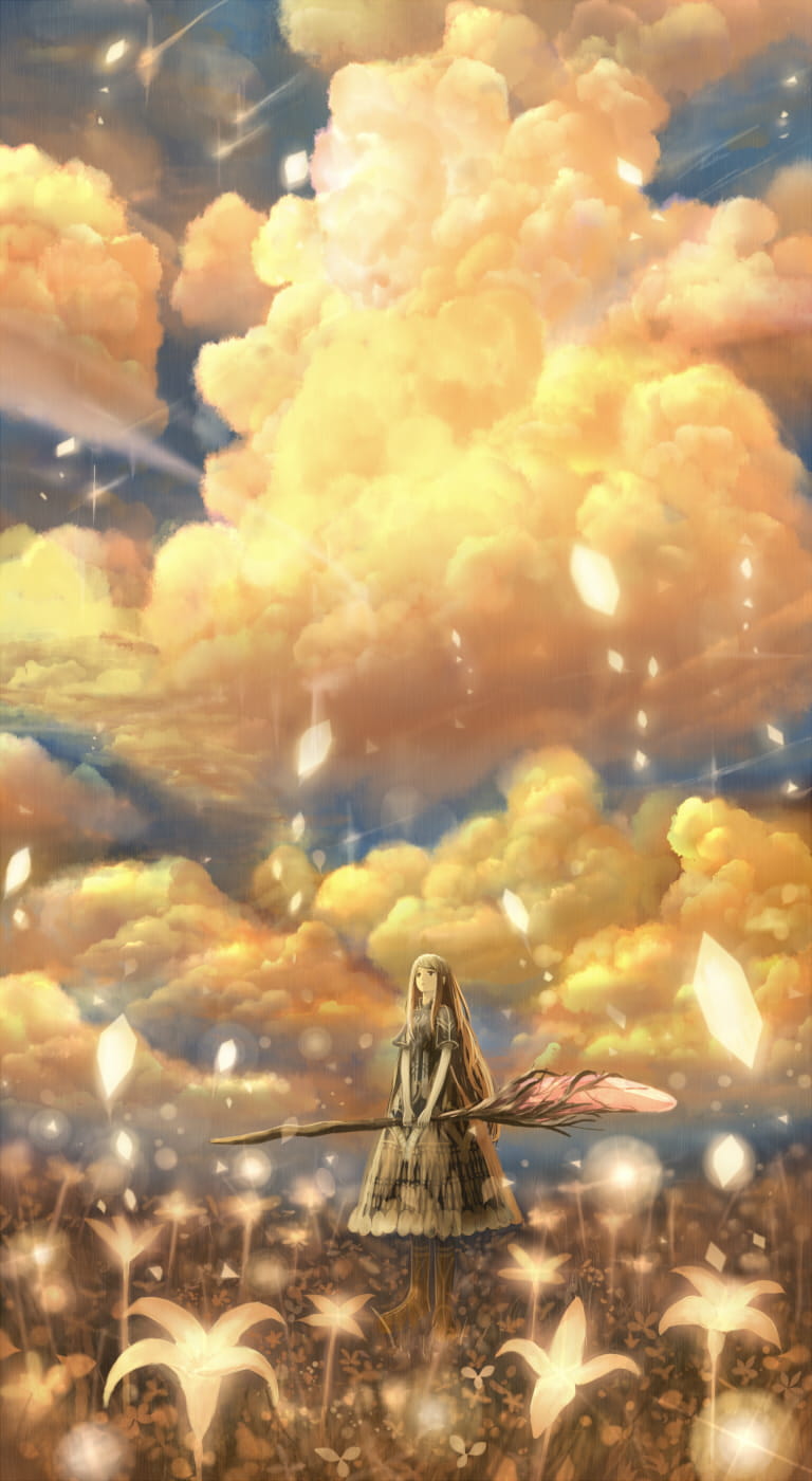 二次元天空,手绘天空,天空插画