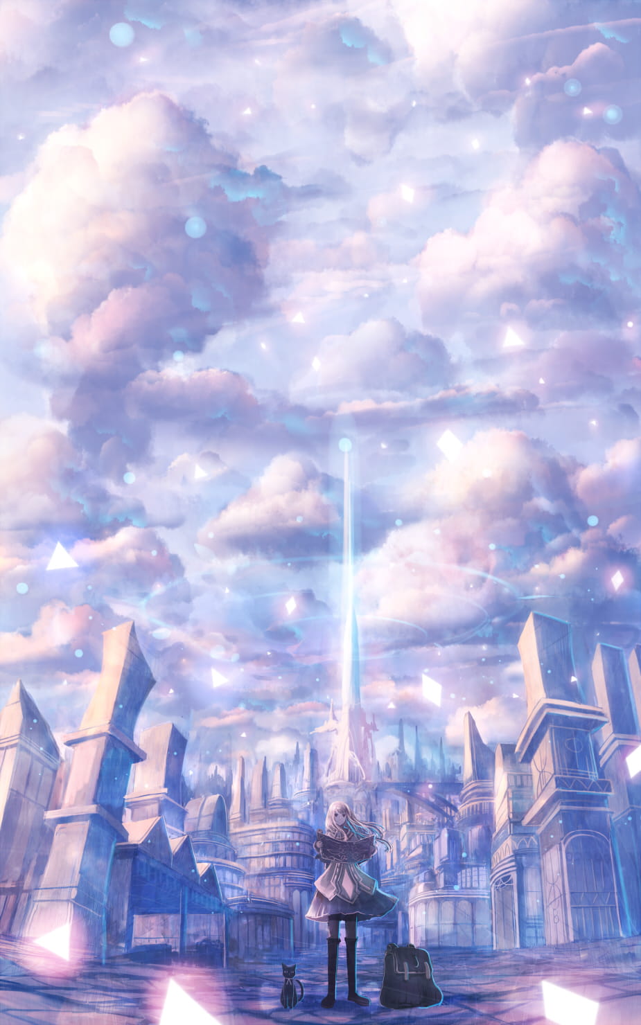 二次元天空,手绘天空,天空插画