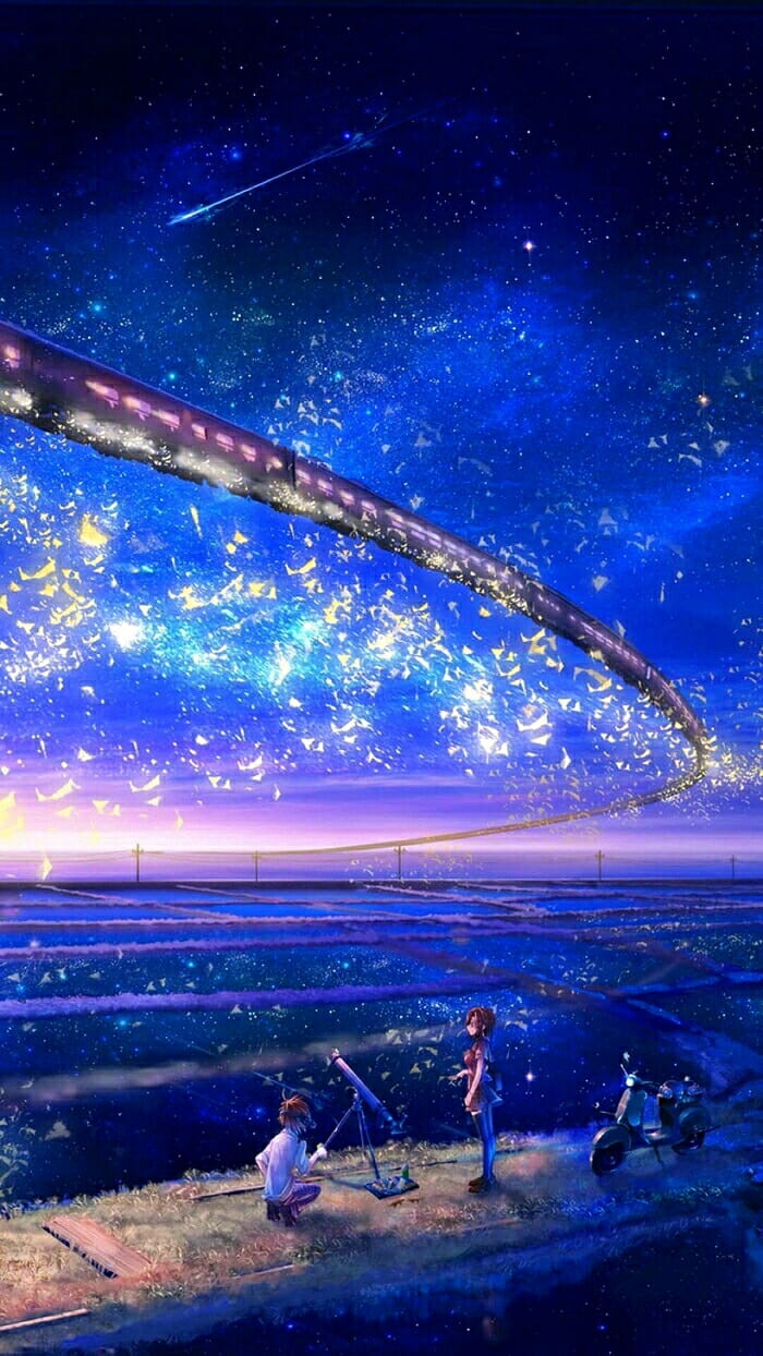 二次元天空,手绘天空,天空插画