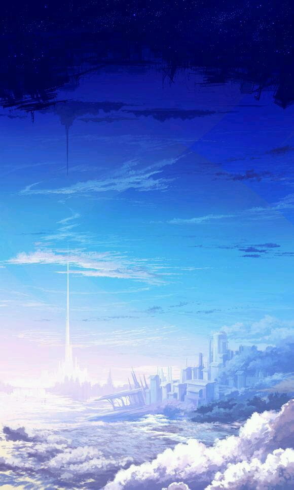 二次元天空,手绘天空,天空插画