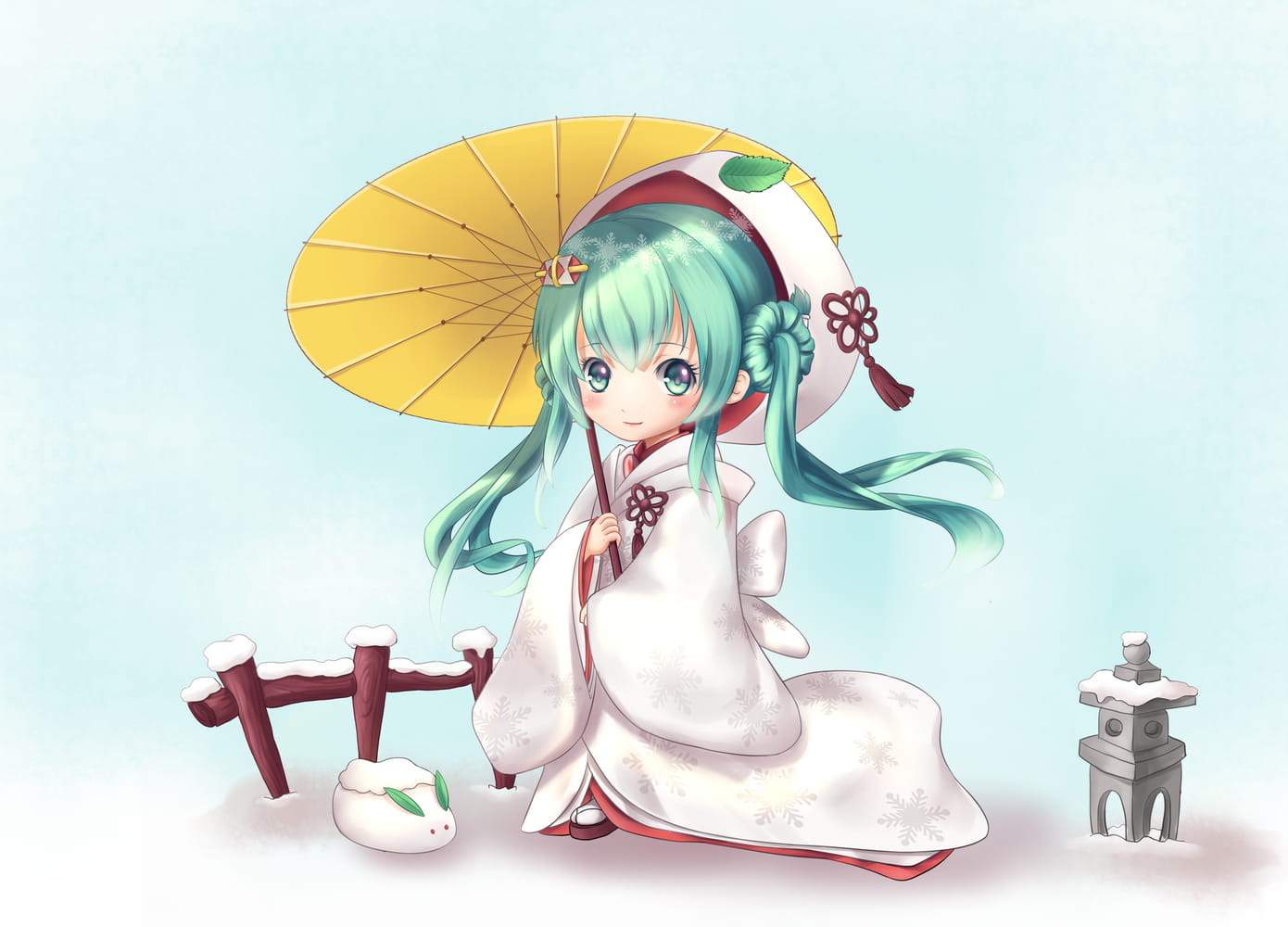 雪初音,白无垢,初音未来,输入法皮肤