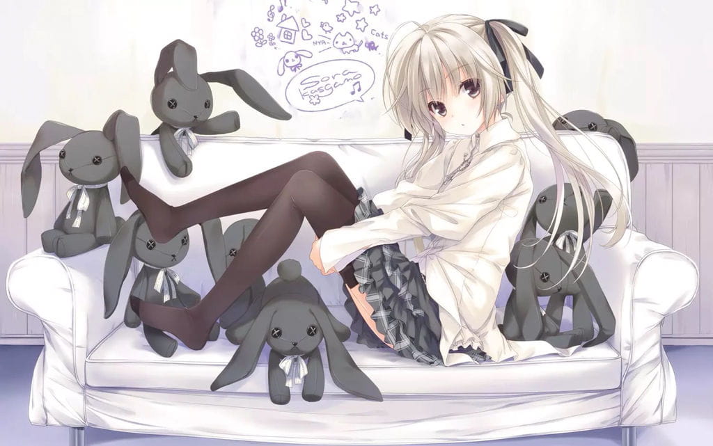 白毛,萌娘,二次元少女