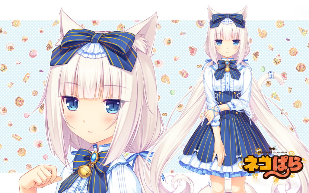 白毛,萌娘,二次元少女