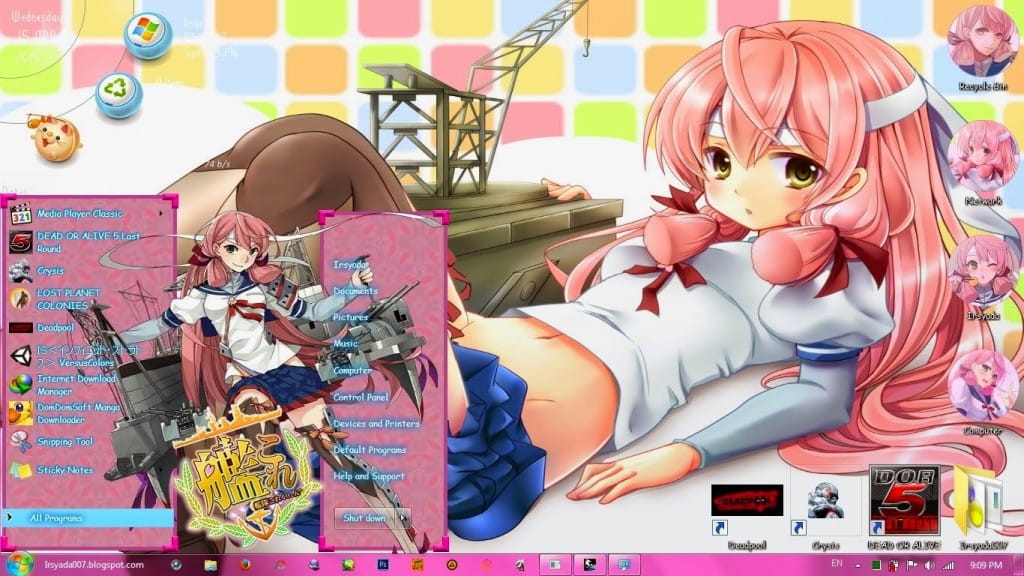 舰队,舰娘明石,win7主题,动漫电脑主题