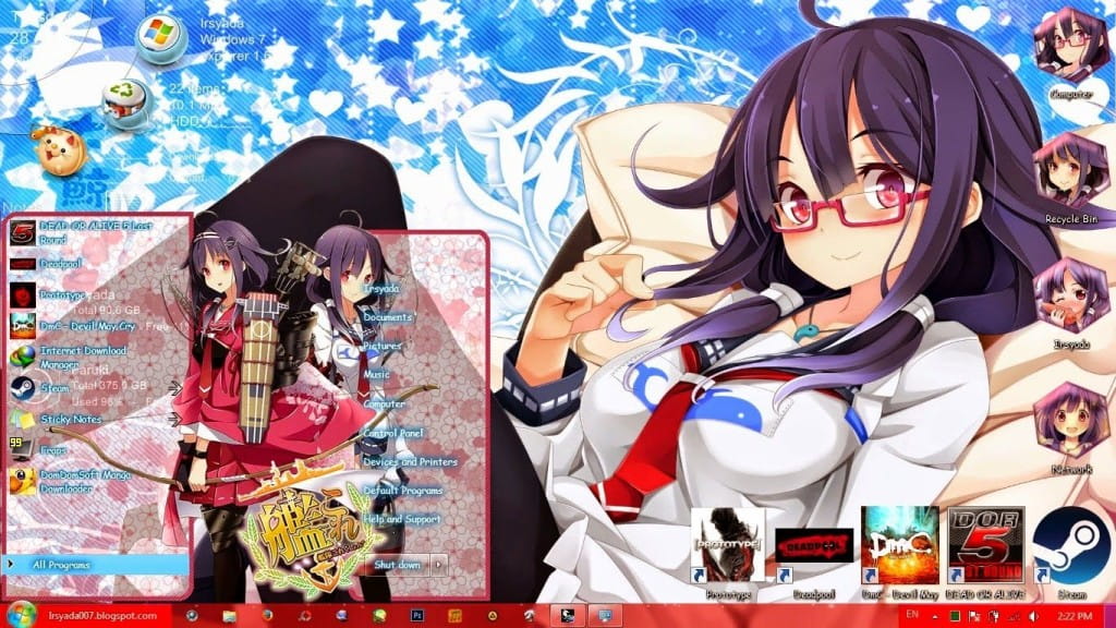 舰娘,大鲸,龙凤,舰队,win7主题,动漫电脑主题