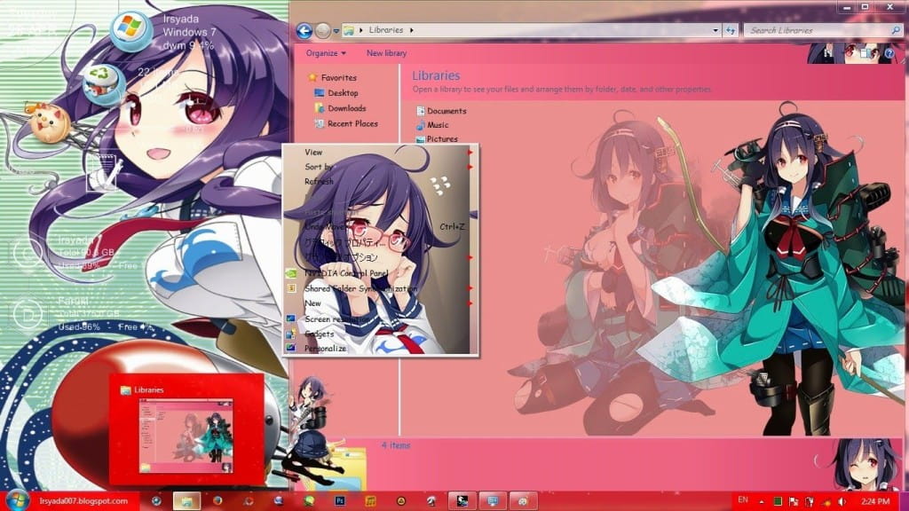 舰娘,大鲸,龙凤,舰队,win7主题,动漫电脑主题
