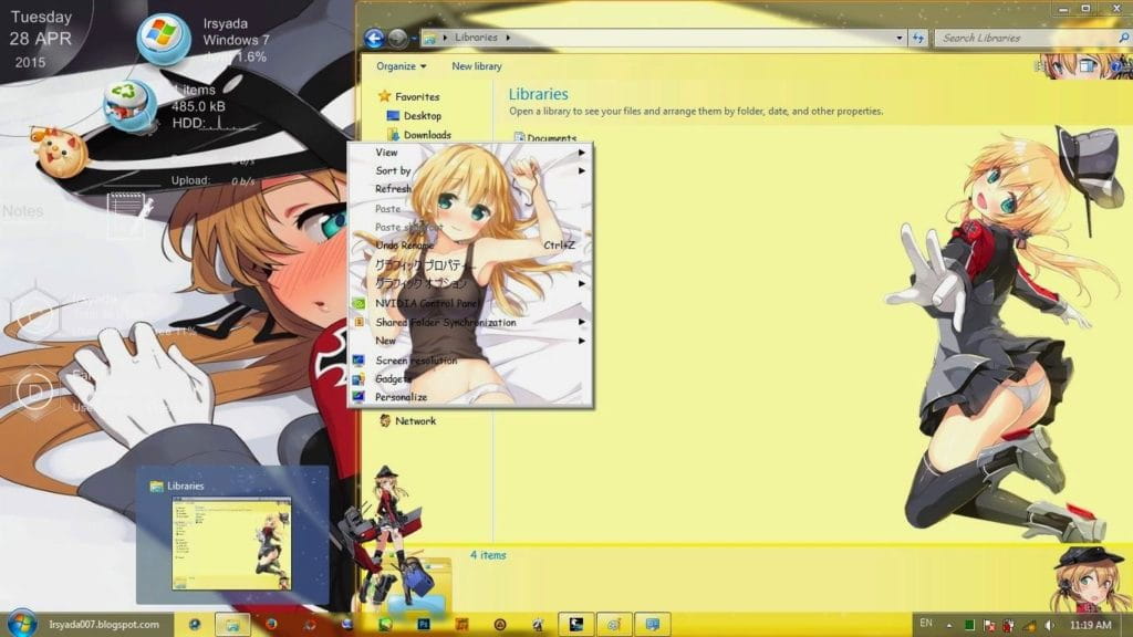 舰娘,欧根亲王,舰队,Collection,win7主题,动漫电脑主题