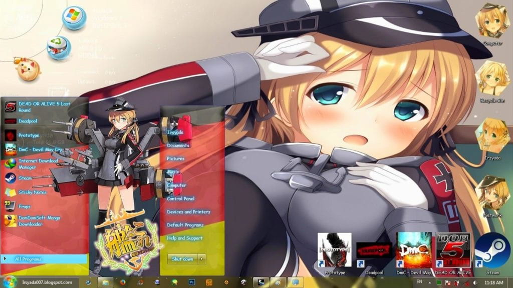 舰娘,欧根亲王,舰队,Collection,win7主题,动漫电脑主题