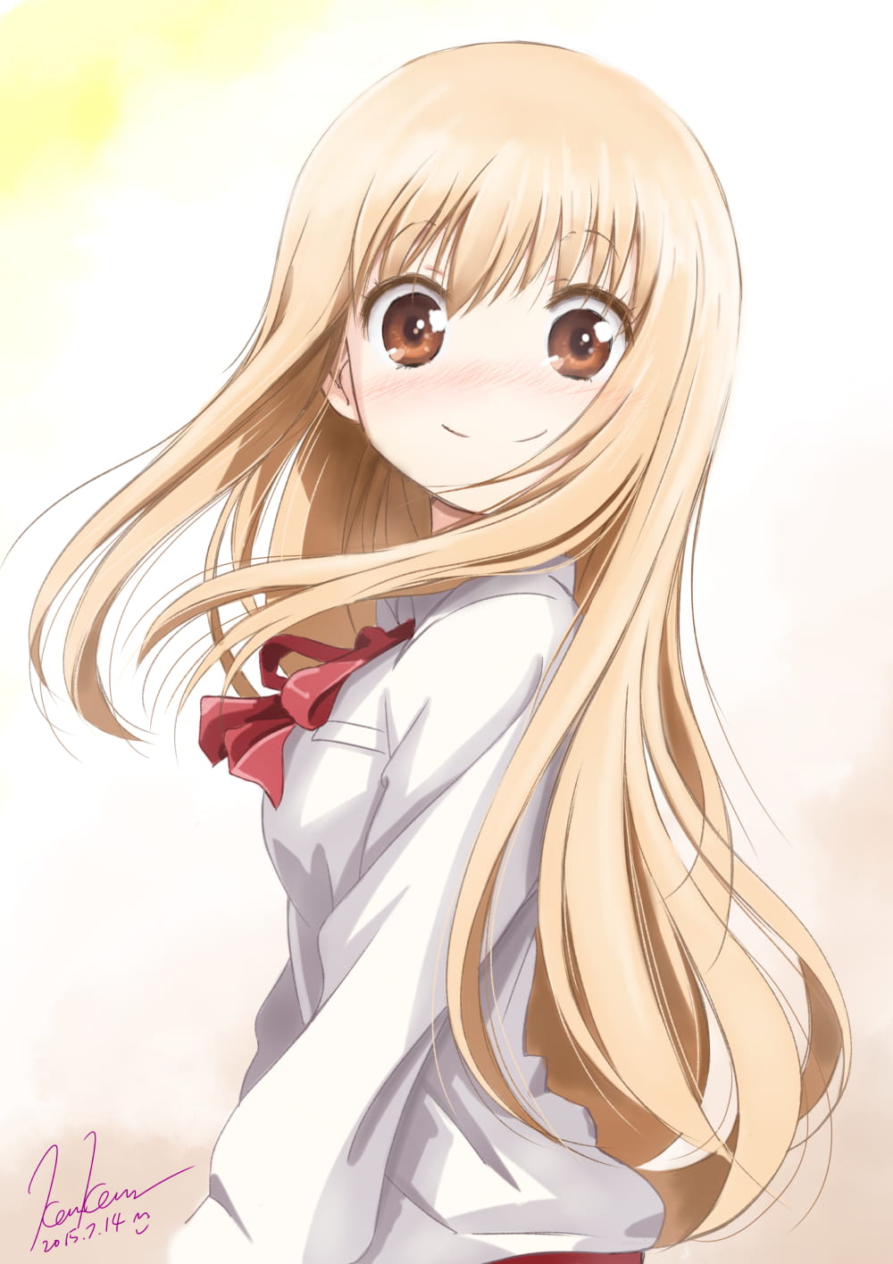 长直发,二次元少女,P站