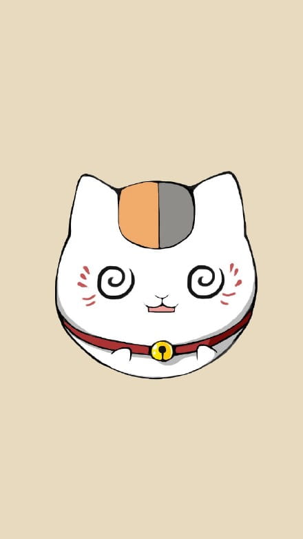 肥嘟嘟,猫咪老师,夏目友人帐,手机壁纸,动漫壁纸