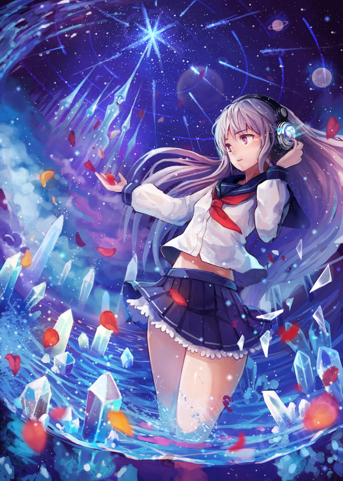 湿身,二次元少女