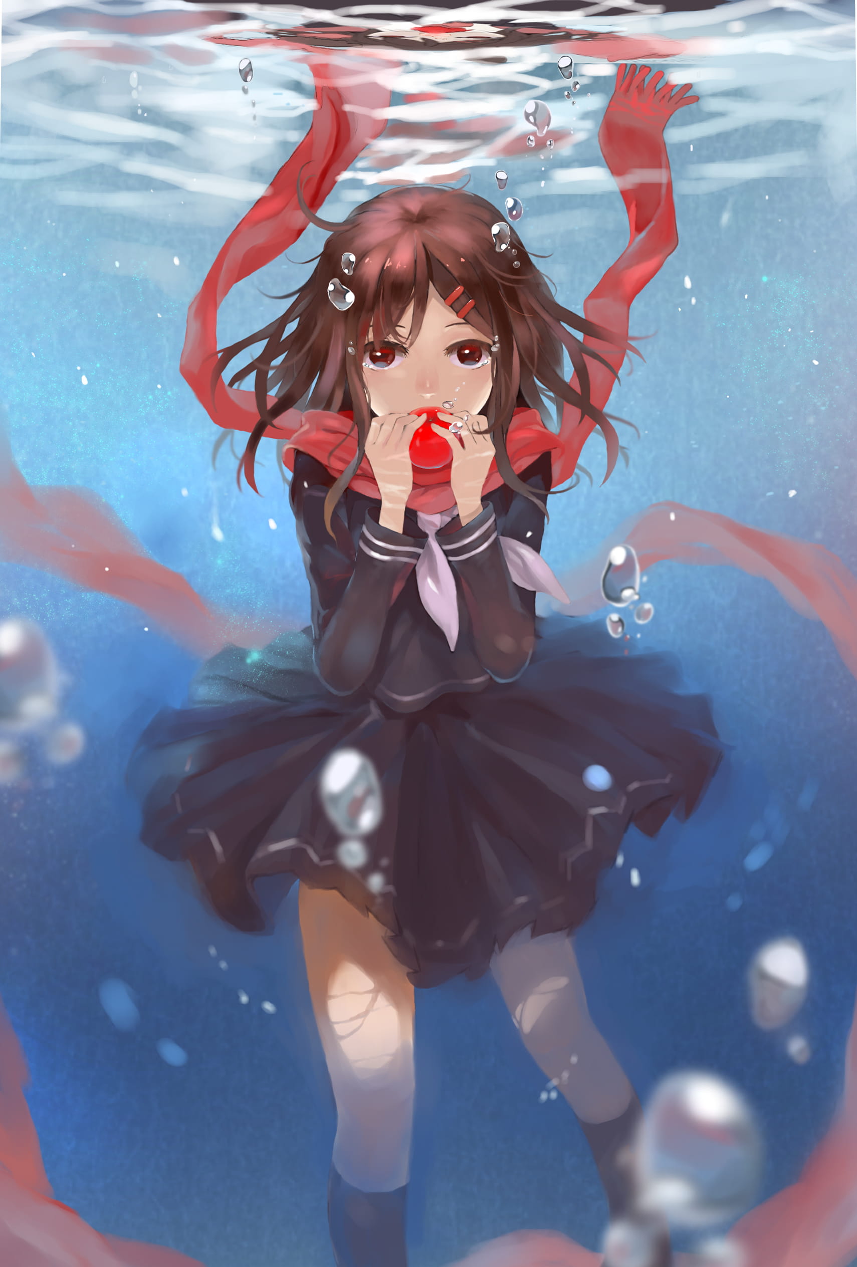 湿身,二次元少女