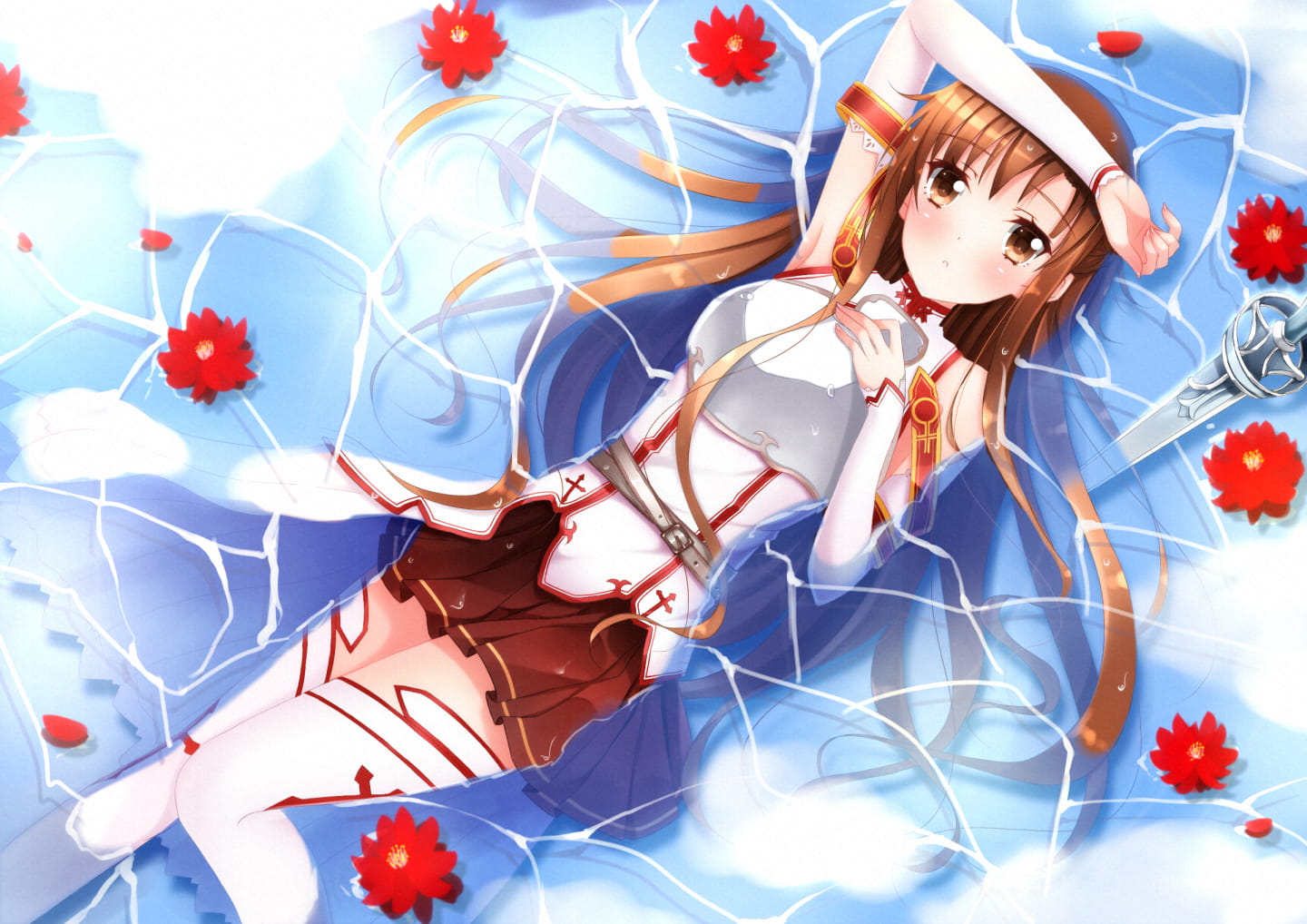 湿身,二次元少女